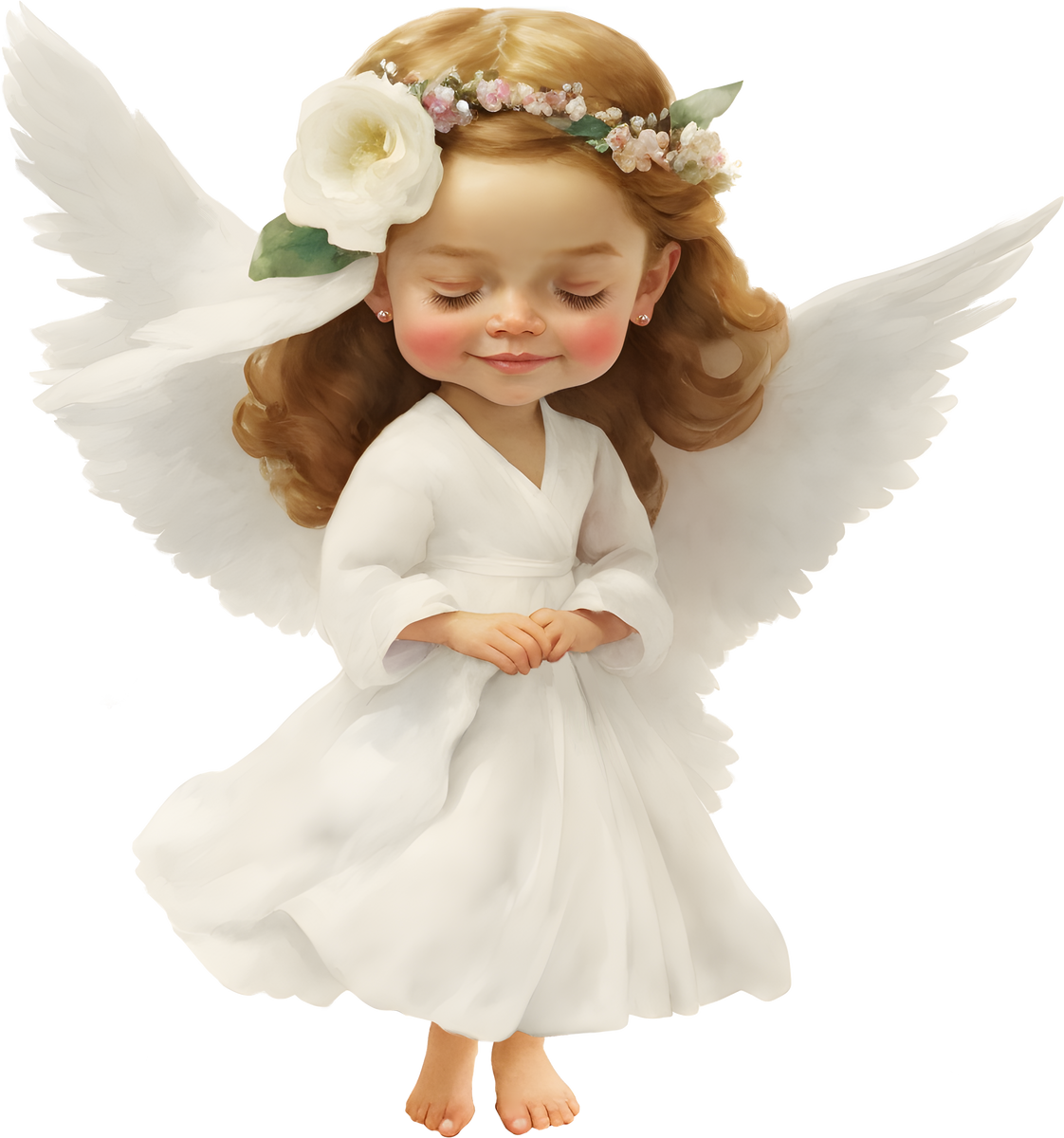 Realistic Baby Angel Illustration 