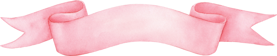 Pink watercolor banner of ribbon.